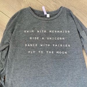 NWT graphic long sleeve sweater